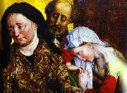 Rogier van der Weyden St. Mary Magdalene Nicodemus, and a Servant. Spain oil painting artist